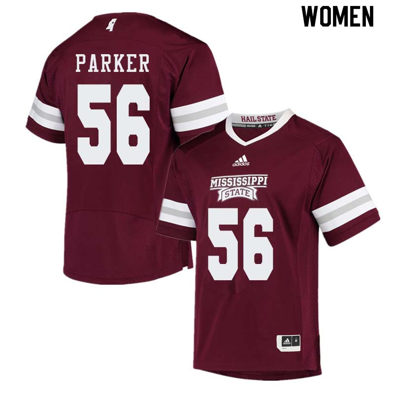 Women #56 Dareuan Parker Mississippi State Bulldogs College Football Jerseys Sale-Maroon